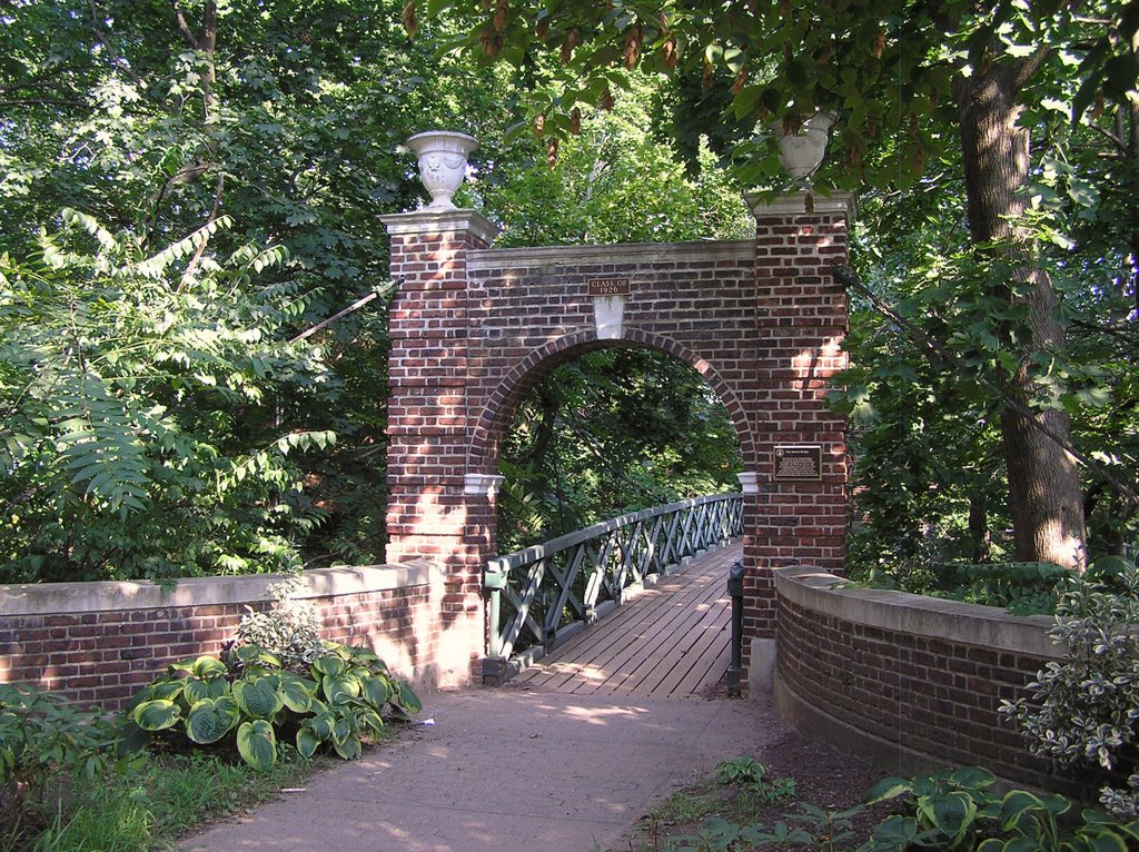 Bridge on the grounds of Douglass College, which is a Rutgers residential college with a focus on helping women succeed in STEM fields.
